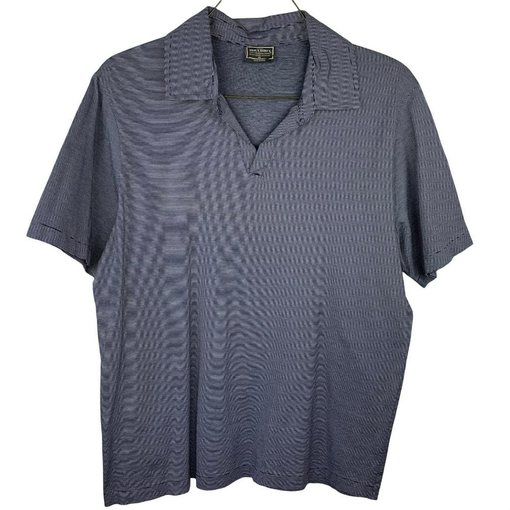 Steve & Barry's Striped V-Neck Polo Size XL